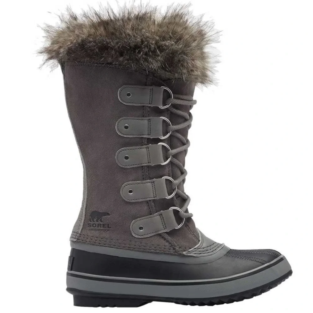 SOREL Joan of Arctic waterproof boots US 9 gray suede snow winter cruise